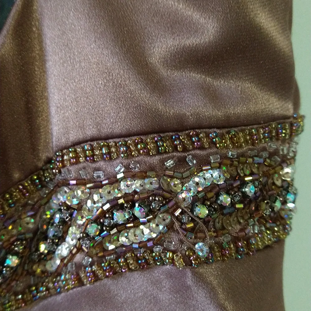 Jasz Couture Beaded Spaghetti Strap Evening Gown Prom Dress